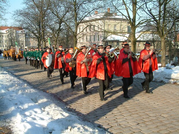 Gesandtenabholung vom Neustädter Bahnhof am Sonntag, den 06.02.2005