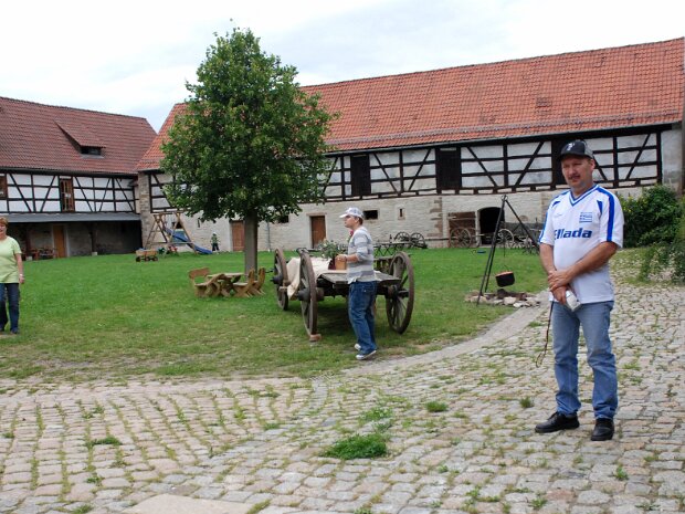 Auftritt der Duhlendorfer Flohgarde zum Zuckertütenfest in Positz am Donnerstag, den 13.07.2007
